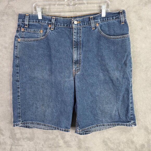 Mens Levi's 550 Blue Denim Shorts Relaxed Fit 11" Inseam 100% Cotton Size 40 - Picture 2 of 10